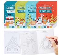 THE TWIDDLERS 24 Mini Livres d'Activités de Noël pour Enfants - Cahiers de Coloriage, Point à Point, Puzzles - Pochettes Surprises, Chaussettes de Noël, Calendrier de l'Avent, Cadeaux