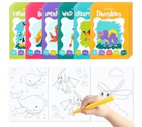 THE TWIDDLERS - 24 mini livres de coloriage pour enfants : dinosaures, animaux de la ferme et marins - Petit cadeau, cadeaux d'invités pour anniversaire d'enfant et mariage