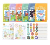 THE TWIDDLERS 24 mini livres de coloriage pour sacs de fête, avec autocollants - thème des animaux de la ferme, mini livres A6 pour les enfants de 4 à 8 ans, parfaits pour remplir les sacs de fête.