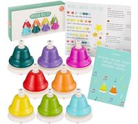 THE TWIDDLERS Cloches Musicales Montessori, 8 Notes et Livret de Chansons