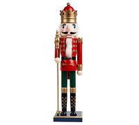 THE TWIDDLERS Grand Soldat Casse-Noisette de Noël en Bois avec Support, XL 50cm - Matériau de Pin & de Bois Fait à la Main de Qualité Supérieure - Décoration de Noël Traditionnelle