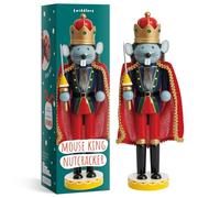 THE TWIDDLERS - Ornement de Noël en Bois, Roi des Souris, Soldat de Casse-Noisette, 30cm en Couleurs festives, Bois de pin de première qualité, Ornement de décoration d'arbre de Noël