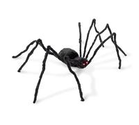 THE TWIDDLERS - XXL Décoration Halloween Araignée Poilue Géante avec Yeux Lumineux Rouges (127cm) - Secoue & Fait des Bruits Effrayants