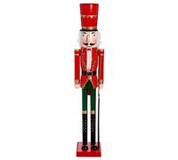 THE TWIDDLERS XXL Soldat Casse-Noisette de Noël en Bois Grandeur Nature avec Support, (Géant 120cm) - Décoration de Noël Traditionnelle