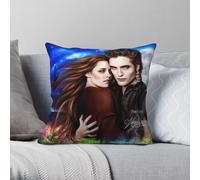 The Twilight Saga Taie d'oreiller carrée en polyester et lin velours avec fermeture éclair
