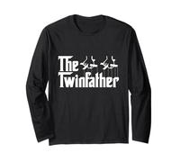 The Twinfather of Twins Poing Bump Twin Papa Cadeaux Manche Longue