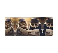 The Two Cool Cats. Clavier et tapis de souris extra large, 30,5 x 80 cm, répond aux besoins du bureau, des jeux et des études, créant une expérience de bureau confortable et efficace.