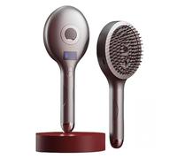The Ultimate 2-in-1 Styling Brush & Hair Mister, Wet & Dry Tangle-Free Comb with Soft Bristles for Smooth, Shiny, Frizz-Control Hairstyling (Grey)