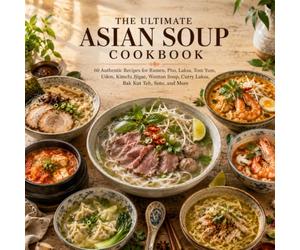 The Ultimate Asian Soup Cookbook: 60 Authentic Recipes for Ramen, Pho, Laksa, Tom Yum, Udon, Kimchi Jjigae, Wonton Soup, Curry Laksa, Bak Kut Teh, Soto, and More