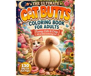 The Ultimate Cat Butts Coloring Book for Adults: A Funny All-in-One Cat Butt Coloring Book Featuring Cute, Cozy, Kawaii, Holiday, Space, Beach, Garden, Farm, Vacation and More Silly Cat Coloring Pages