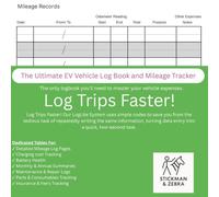 The Ultimate E.V Log Book and Mileage Tracker: Your Complete Record Book to Track Business Miles, Monitor Battery Health, and Calculate Your Savings vs Petrol | For Self-Employed & Small Business.