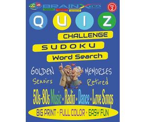 The Ultimate Full Color Puzzle Book for Seniors 50's-80's VOL. 2: Large Print Sudoku, Word Search & Quiz Book for Retired Adults | Relaxing Cognitive ... Puzzle Gift for Retired Adults & Grandparents