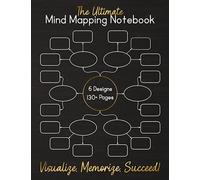 The Ultimate Mind Mapping Notebook: Blank Mind Map Template Workbook to Improve Memory and Focus for Studying, Organizing Thoughts and Brainstorming