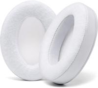 The Ultimate Velvet Ear Pads by Wicked Cushions - Compatible with Audio Technica, HyperX, SteelSeries Arctis - Extra Thick - Larger Ear Opening White
