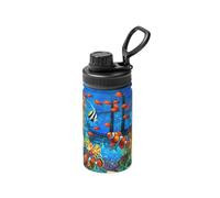 The Underwater World Bouteille d'eau isotherme en acier inoxydable avec imprimé poissons tropicaux pour le sport