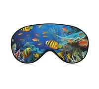 The Underwater World Masque pour les yeux en forme de poisson tropical, masque de sommeil latéral léger pour les yeux, masque de sommeil, coussinet nasal et bande élastique pour enfants, femmes et