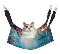 The Underwater World Of Coral Reefs, Sharks and Perroquet Fish Printed Pet Hamac - Hamac de couchage pour chats, lapins, furets, chiots, petits animaux