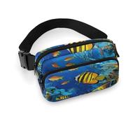 The Underwater World Sac banane réglable pour homme et femme Motif poissons tropicaux 20 x 13 cm, Style :, 20x13cm