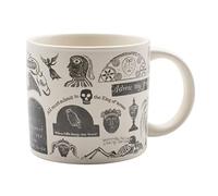 The Unemployed Philosophers Guild Memento Mori Tasse à café - Avec images classiques tirées des sculptures de monument funéraire, livrée dans une boîte cadeau, 414 ml