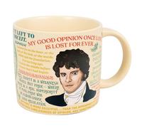 The Unemployed Philosophers Guild Mr. Darcy Mug Pride and Prejudice - Citations et portrait du héros romantique de Jane Austen, livré dans un coffret cadeau, 414 ml