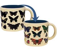 The Unemployed Philosophers Guild Tasse transformant la chaleur en forme de papillon - Le café chaud révèle 18 papillons dans de beaux détails colorés, livré dans une boîte amusante, 414 ml.