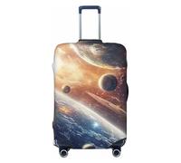 The Universe and The Solar System Housse de protection élastique pour valise de voyage Motif imprimé anti-rayures, Noir , XL