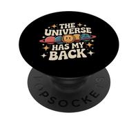 The Universe Has My Back Style rétro Positive Retro Vibe PopSockets PopGrip Adhésif