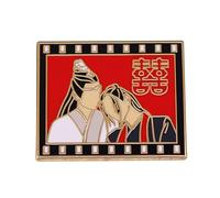 The Untamed Mo Dao Zu Shi Lan WangJi Wei WuXian Broche en émail pour mariage 3 cm, 1.2 Inches wide, Émail, émail