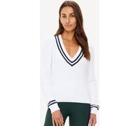 The Upside White Sonny V-Neck Knit Sweater