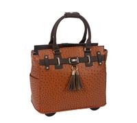 "the Uptown" autruche Alligator ordinateur tablette iPad, ordinateur portable Rolling Tote Sac Sacoche Fourre-tout pour
