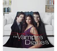 The Vampire Diaries Couverture Flanelle - Séries TV Couverture Cool Cadeau Anniversaire pour Mari/Petit Ami/Petite Amie/Voisin - Chambre À Coucher Salon Canapé Décor 50x60inch(127x152cm)