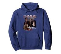 The Vampire Diaries Damon Sweat à Capuche, Unisexe pour Adultes, Bleu Marine, S