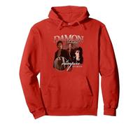 The Vampire Diaries Damon Sweat à Capuche, Unisexe pour Adultes, Rouge, XXL
