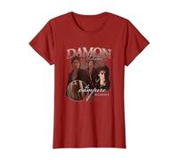 The Vampire Diaries Damon T-Shirt, Femme, Canneberge, S
