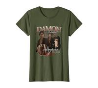 The Vampire Diaries Damon T-Shirt, Femme, Olive, M