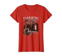 The Vampire Diaries Damon T-Shirt, Femme, Rouge, L