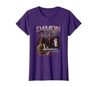 The Vampire Diaries Damon T-Shirt, Femme, Violet, L