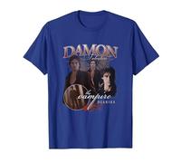 The Vampire Diaries Damon T-Shirt, Homme, Bleu Royal, M