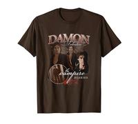The Vampire Diaries Damon T-Shirt, Homme, Marron, XL