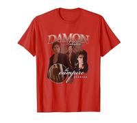 The Vampire Diaries Damon T-Shirt, Homme, Rouge, XL