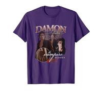 The Vampire Diaries Damon T-Shirt, Homme, Violet, M