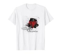 The Vampire Diaries Heart Diary T-Shirt, Homme, Blanc, 4XL