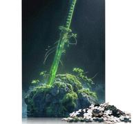 The Verdant Sword Puzzle en Papier 1000 Pièces Puzzle pour Décoration Murale Maison Jouet Éducatif Jeu Familial 1000 Pièces (38x26cm)
