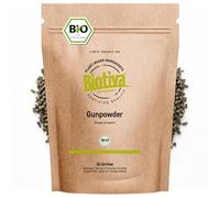 Thé vert bio Gunpowder Temple of Heaven 800 g - feuilles de thé roulées et sphériques - infusion vert clair - agréablement doux, frais, légèrement amer et sucré - Biotiva