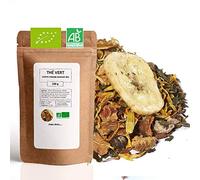 Thé Vert bio Pomme Banane Crêpes BIO - 100g (40 tasses) - Thé en vrac 100% agriculture biologique - Mes-Thés