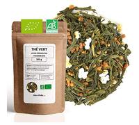 Thé Vert bio Sencha Japonais - Japan Genmaicha Yukihime - 100g (40 tasses) - Thé en vrac 100% agriculture biologique - Mes-Thés
