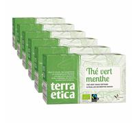 Thé Vert Bio Terra Ética Menthe Nanah Vietnam - 6 boites - 120 sachets