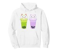 Thé Vert Boba Taro Milk Bubble Tea Matcha Kawaii Cute Pearl Sweat à Capuche