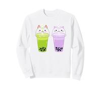 Thé Vert Boba Taro Milk Bubble Tea Matcha Kawaii Cute Pearl Sweatshirt