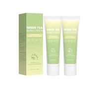 Thé vert coréen protection solaire pour le visage, taille voyage, protection solaire SPF 50, non gras et sans empreinte blanche, protection UV quotidienne à large spectre avec niacinamide, panthénol